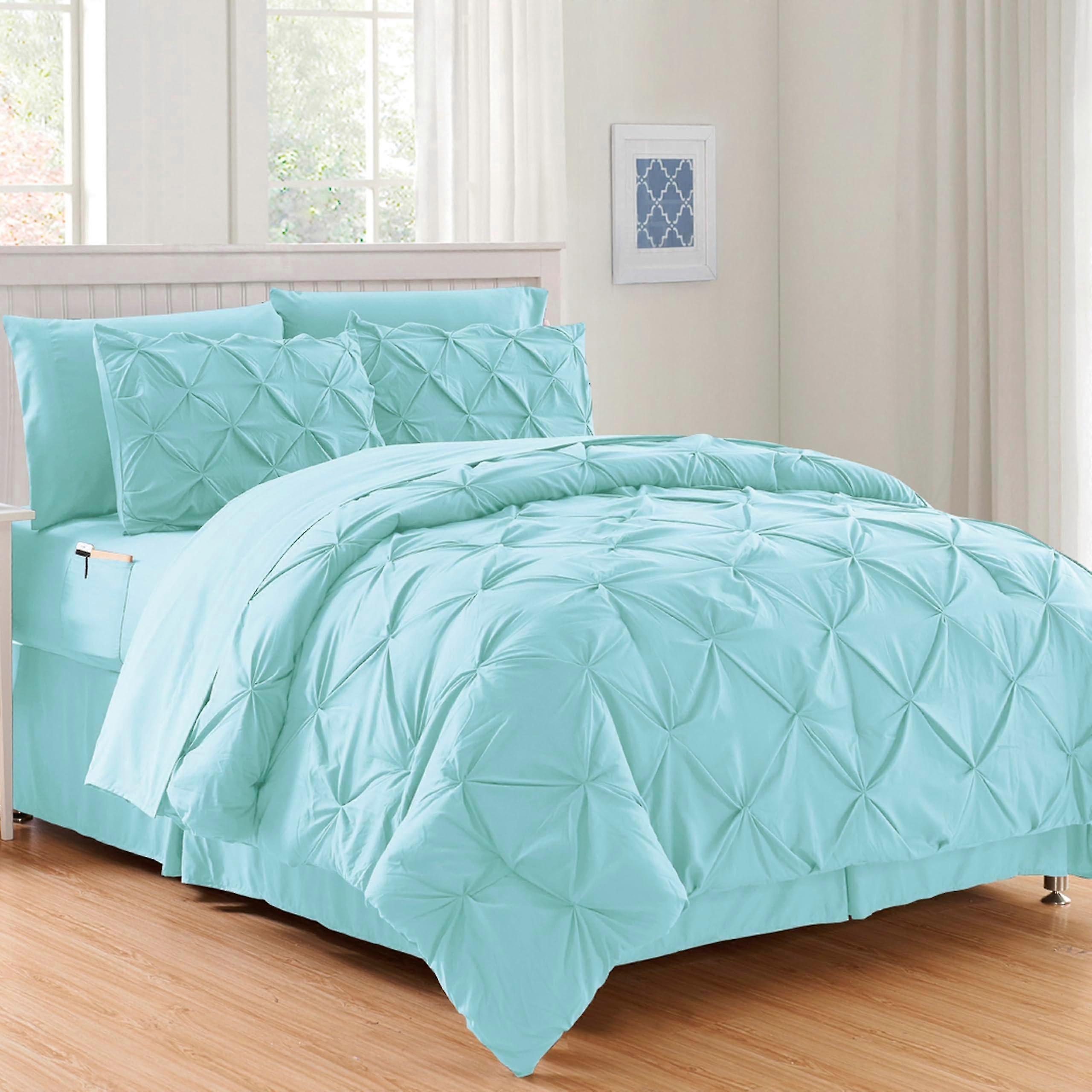 6-Piece Luxury Softest Coziest Bed-in-a-Bag Comforter Set with Double-Sided Storage Pockets Twin/Twin XL Size
