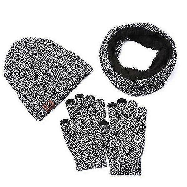 Unisex Winter Warm Thick Cotton Hat, Scarf, Gloves