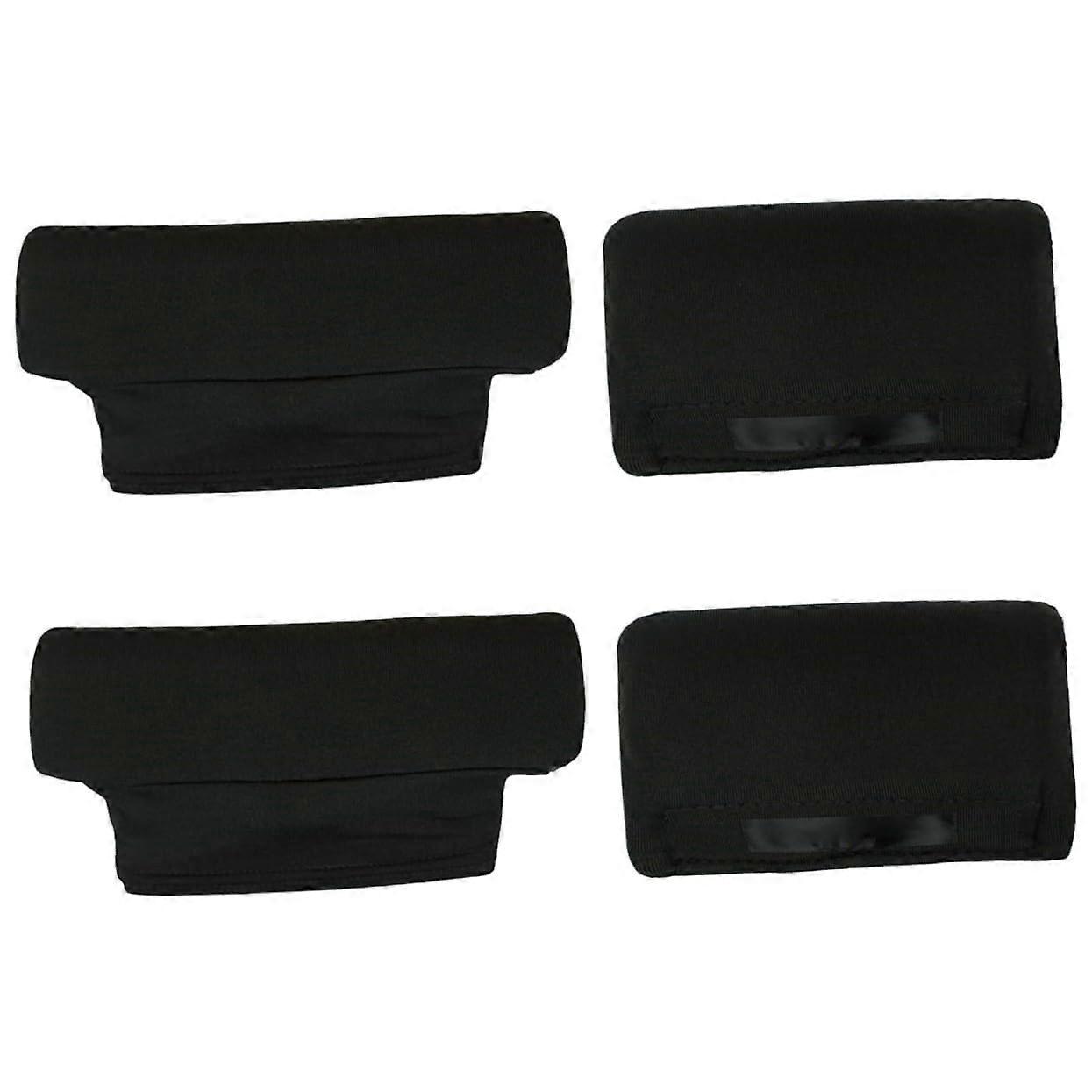 Comfortable Underarm Padded Covers for Crutch Handles, Black Protective Cushions, Durable Foam, Universal Fit