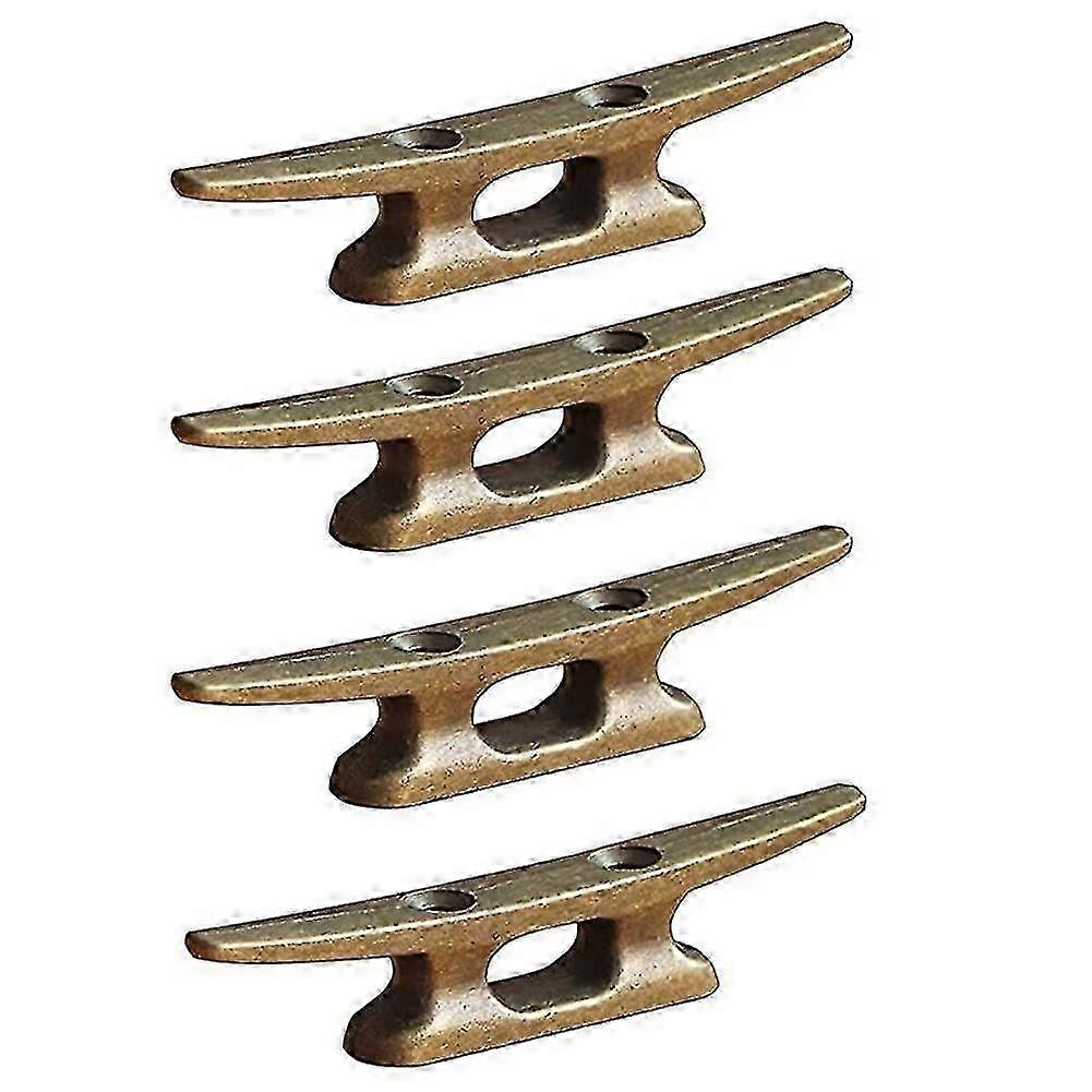 Boat Dock Cleat 4 Inch for Mooring Boat Cast Iron Suitable for Nautical Beach Decor,4Pcs hwy