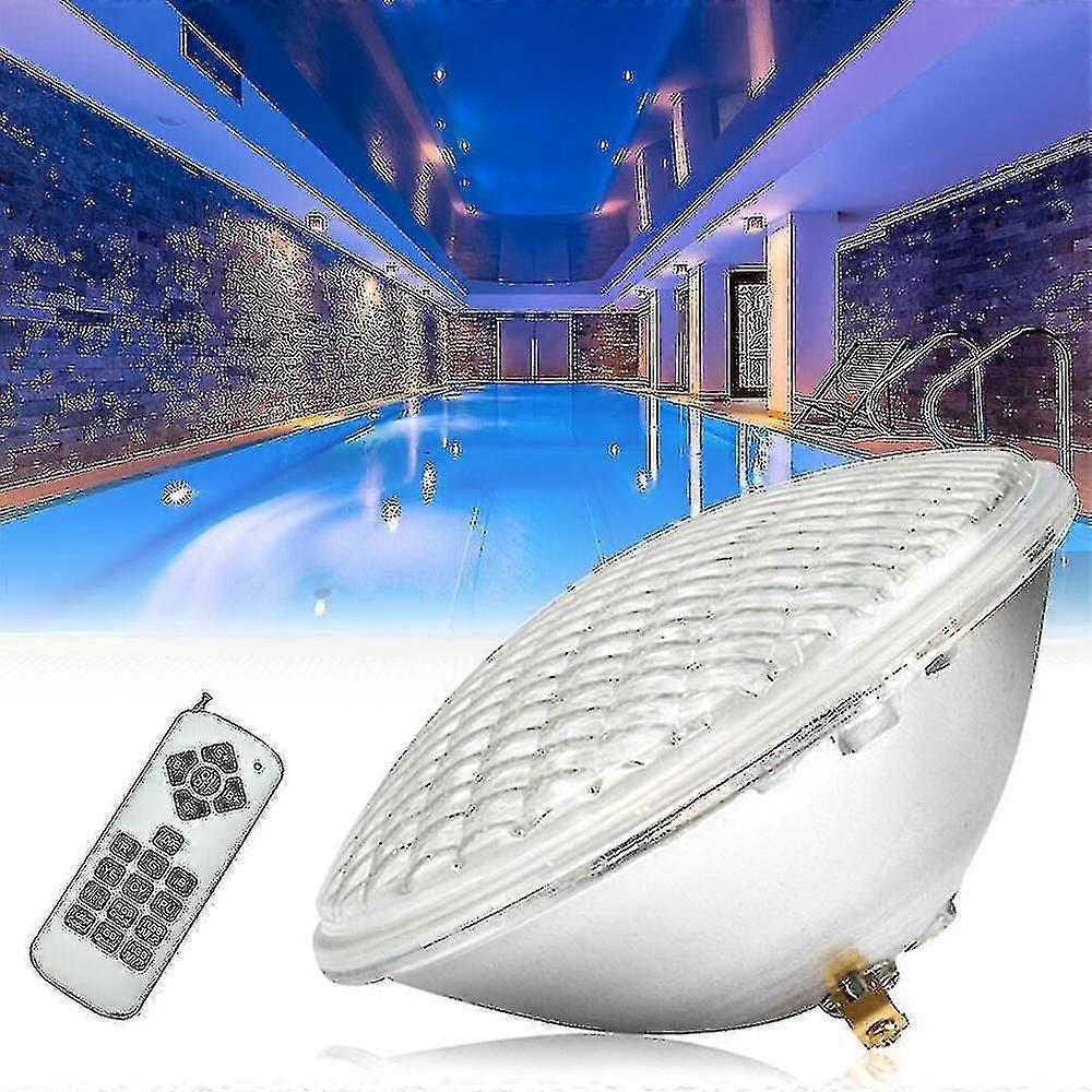 Ledプール照明、18ワットPar56 RGBスイミングプールライト。リモートコントロール付き水中スポットライト