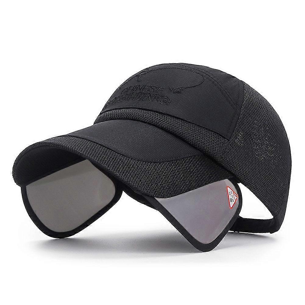 Adjustable Sun Visor Hat Retractable Fishing Cap Quick-Drying Breathable Mesh