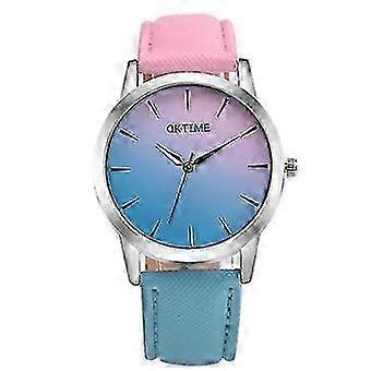 Modă Elegant Doamnă Ceas de mână Femeie Timp Casual Retro Curcubeu Design Ceas Femei Analog Cuarț Ceas de mână Ceas