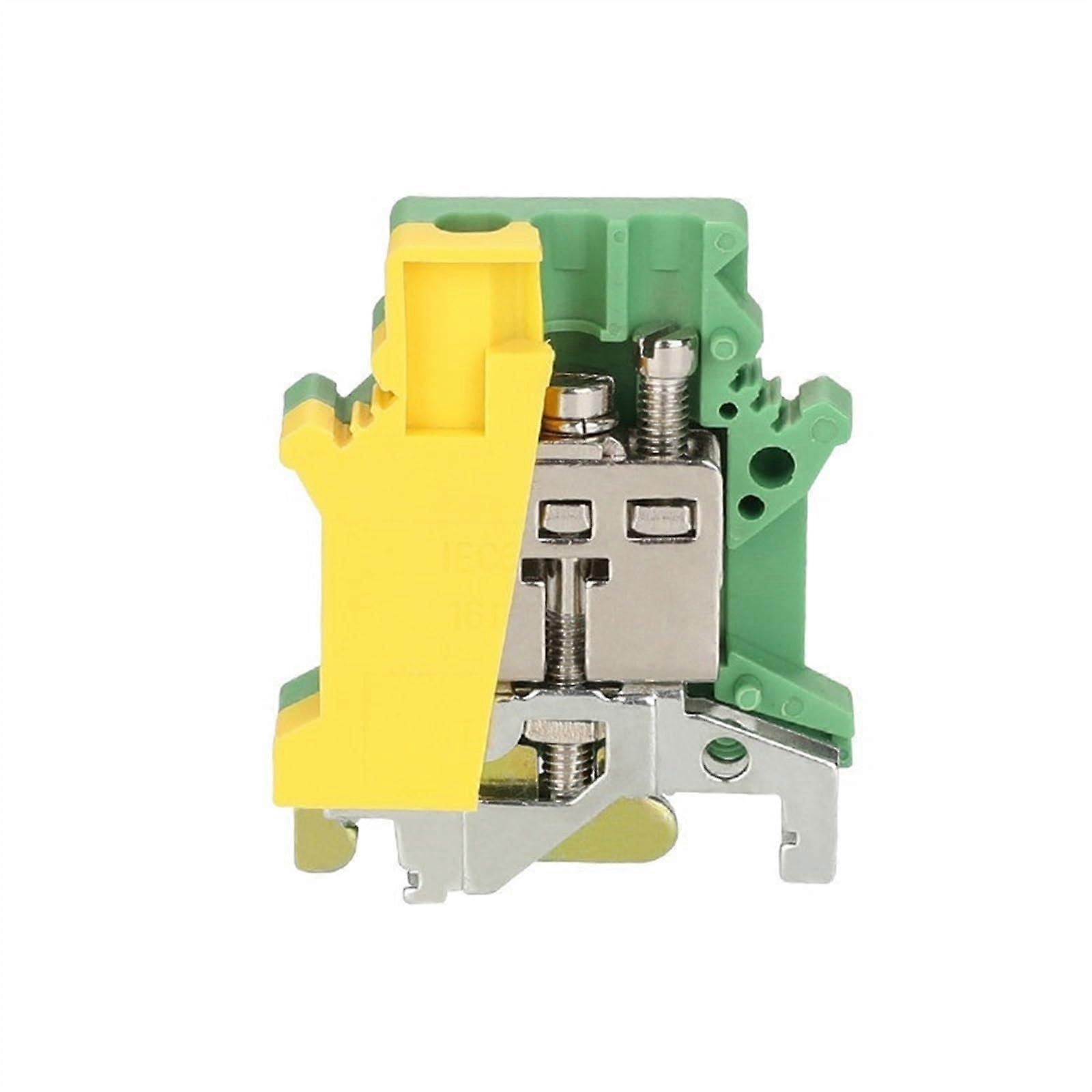 USLKG16N Universal Screw Ground Modular Earth Wire Electrical Connector 5Pcs DIN Rail Terminal Block Size 16