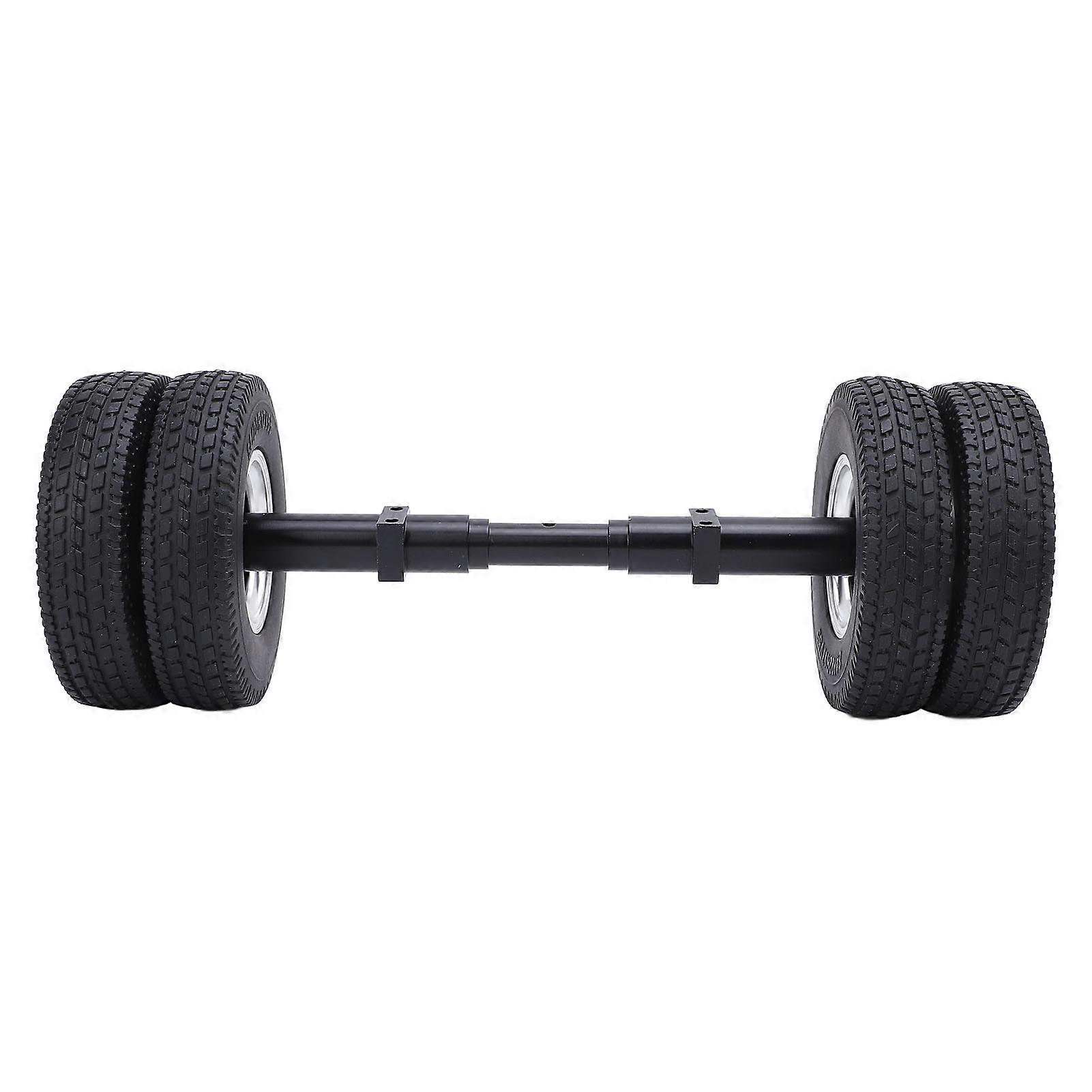 RC Rear Axle Tire 85mm Diameter Aluminium Alloy and Rubber Non Powered Rear Axle Tire Replacement
