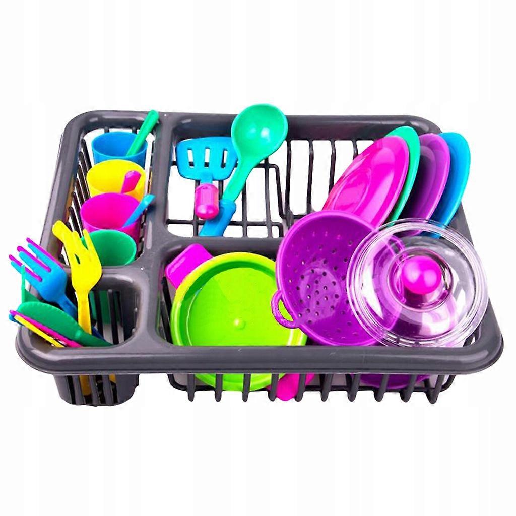 28pcs/set Play Pretend Role Game Simulation Kitchen Tableware Learning Toys