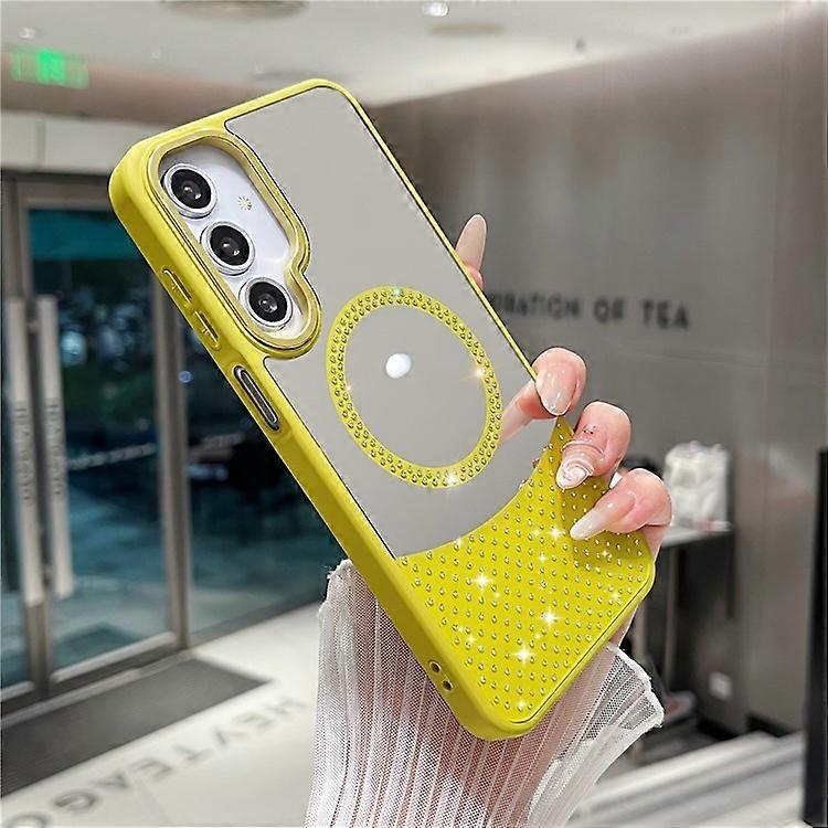 Compatible For Samsung Galaxy A54 5G Magnetic Case Mirror Surface TPU + PC Shockproof Phone Cover
