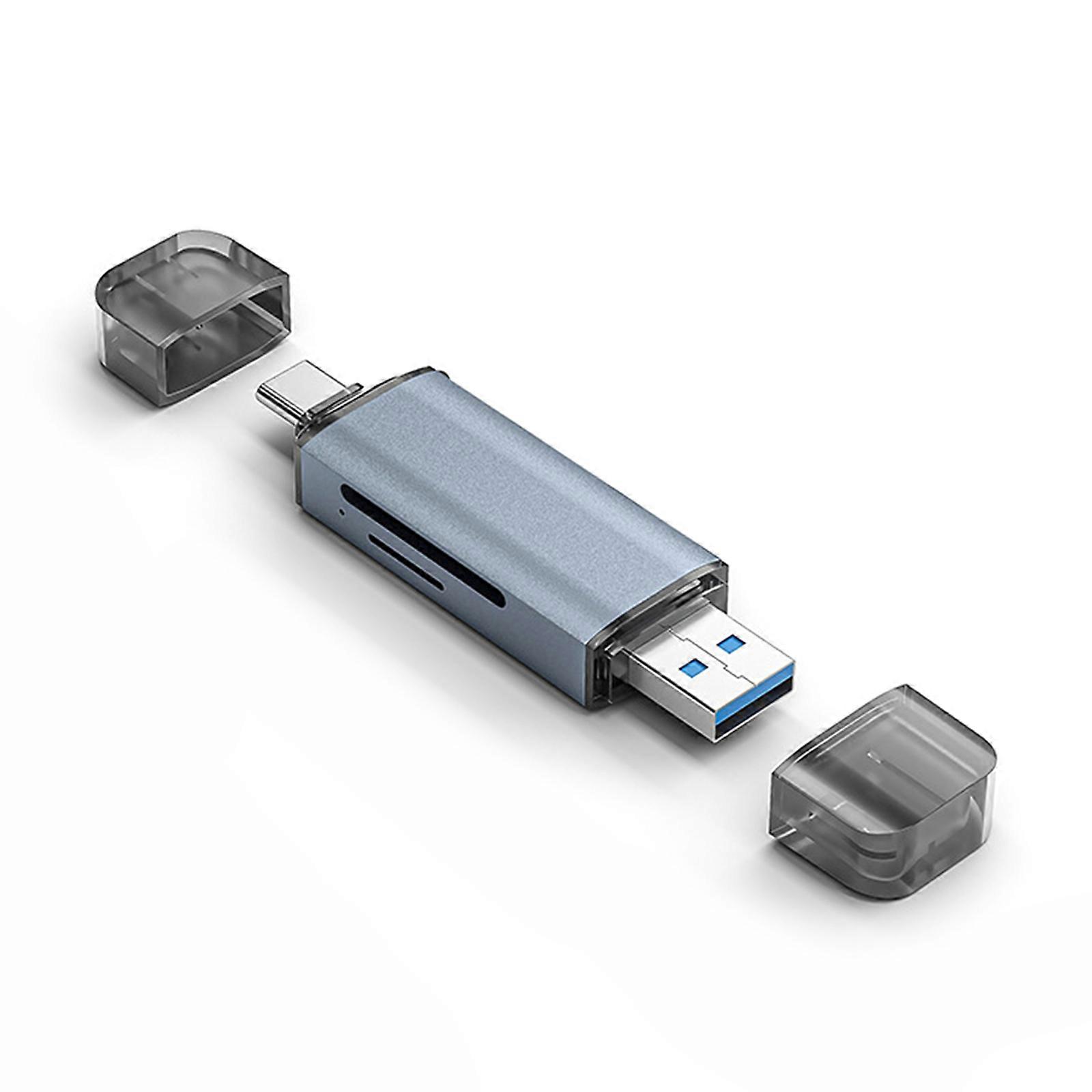 Double Port Card Reader 5Gbps Data Transfer for Seamlessly File Management on Laptops and Smartphones