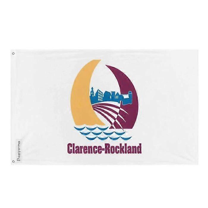 Flag - Clarence-Rockland - 128 x 192 cm - Polyester - Double-sided print - Iron eyelets