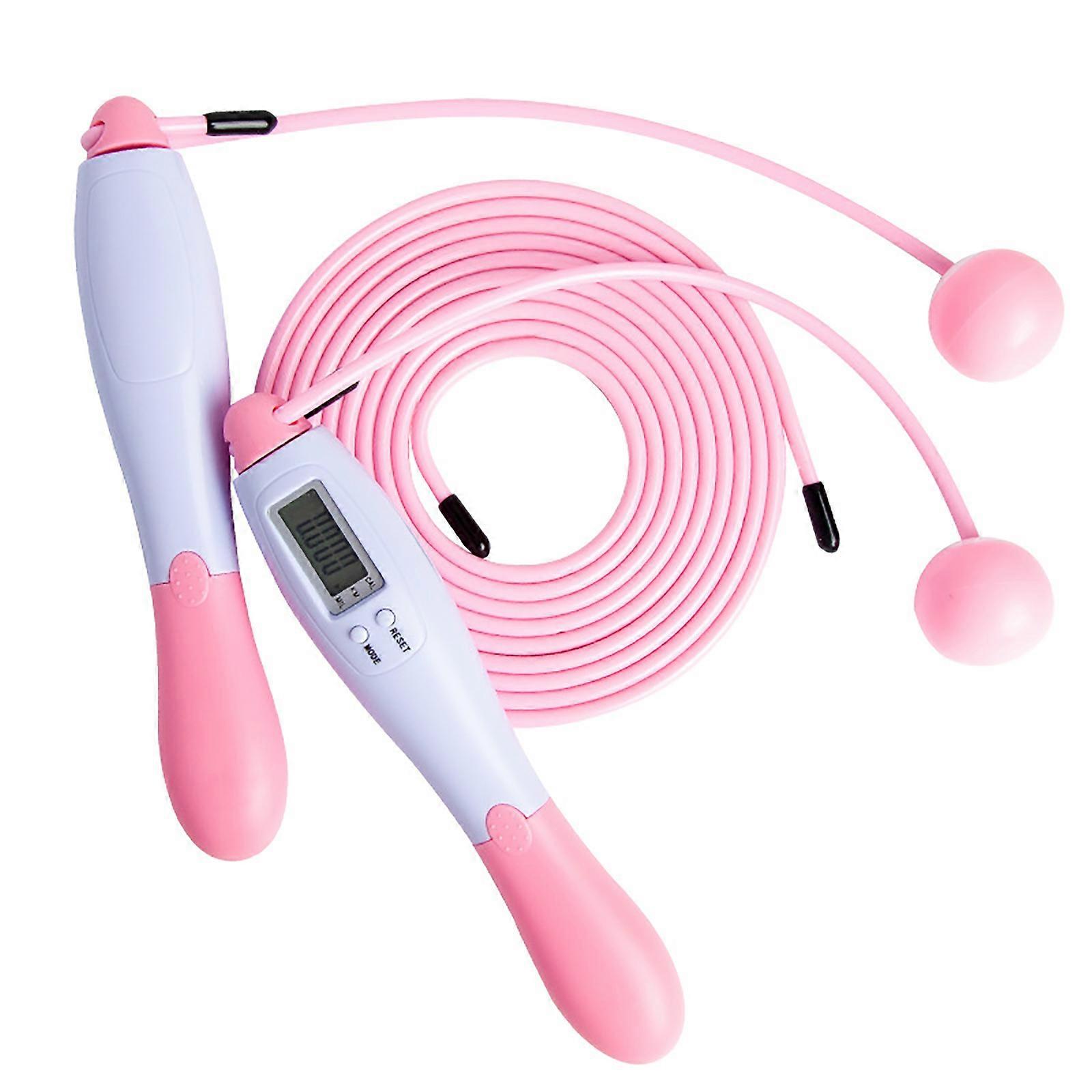 Ergonomic Handle Jump Rope Regulable Fast Speed Counting Skipping Rope for Effective Workout Pink style
