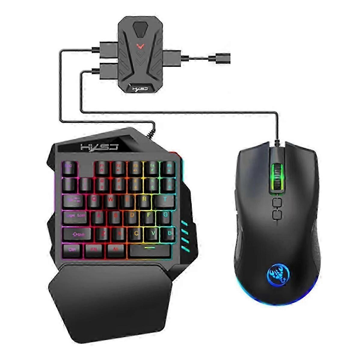HXSJ P8 Wired Gaming Keyboard Mouse Comb Converter