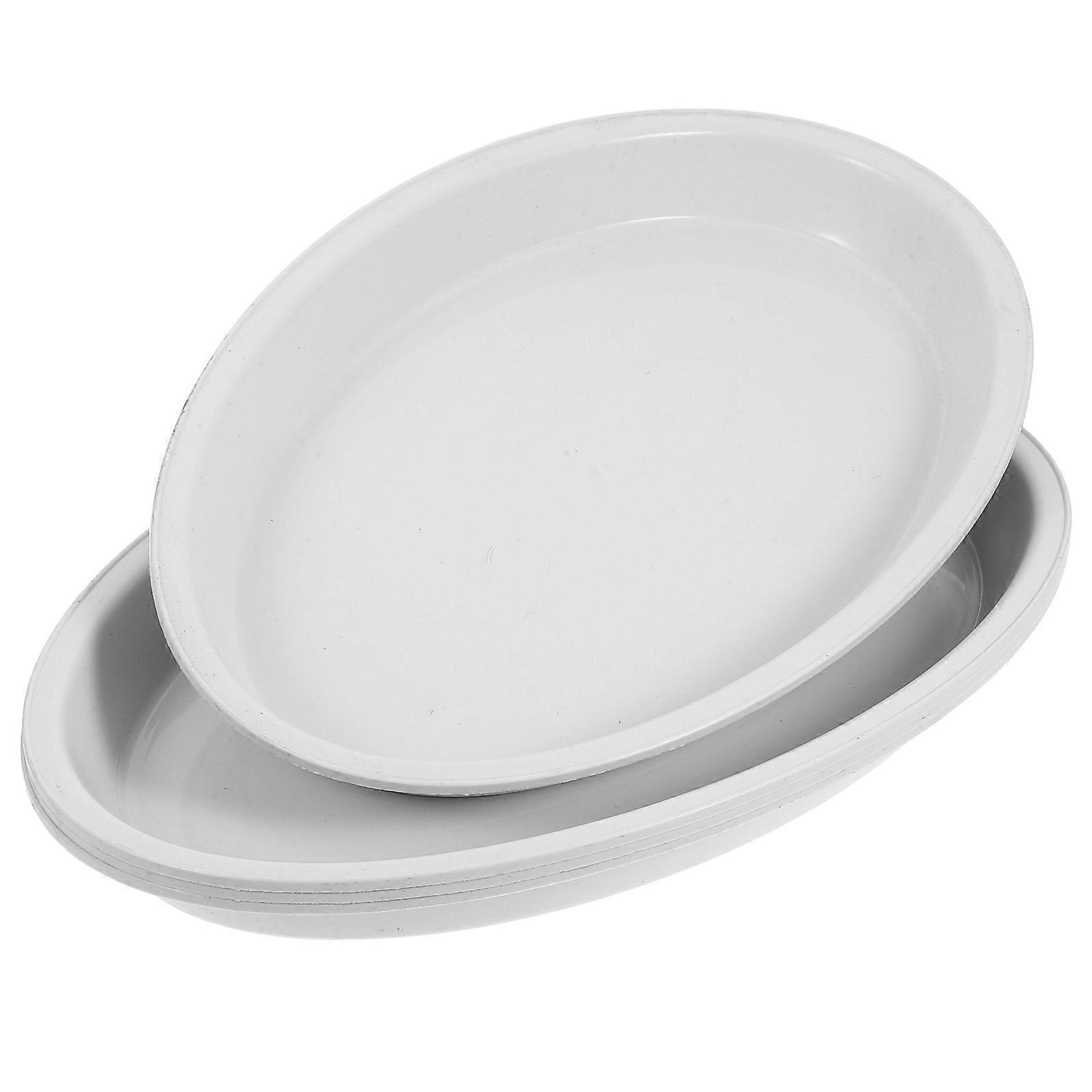 It seems like you're referring to a product listing for **plastic plant saucers** — specifically, a set of 4 oval shaped water trays used under