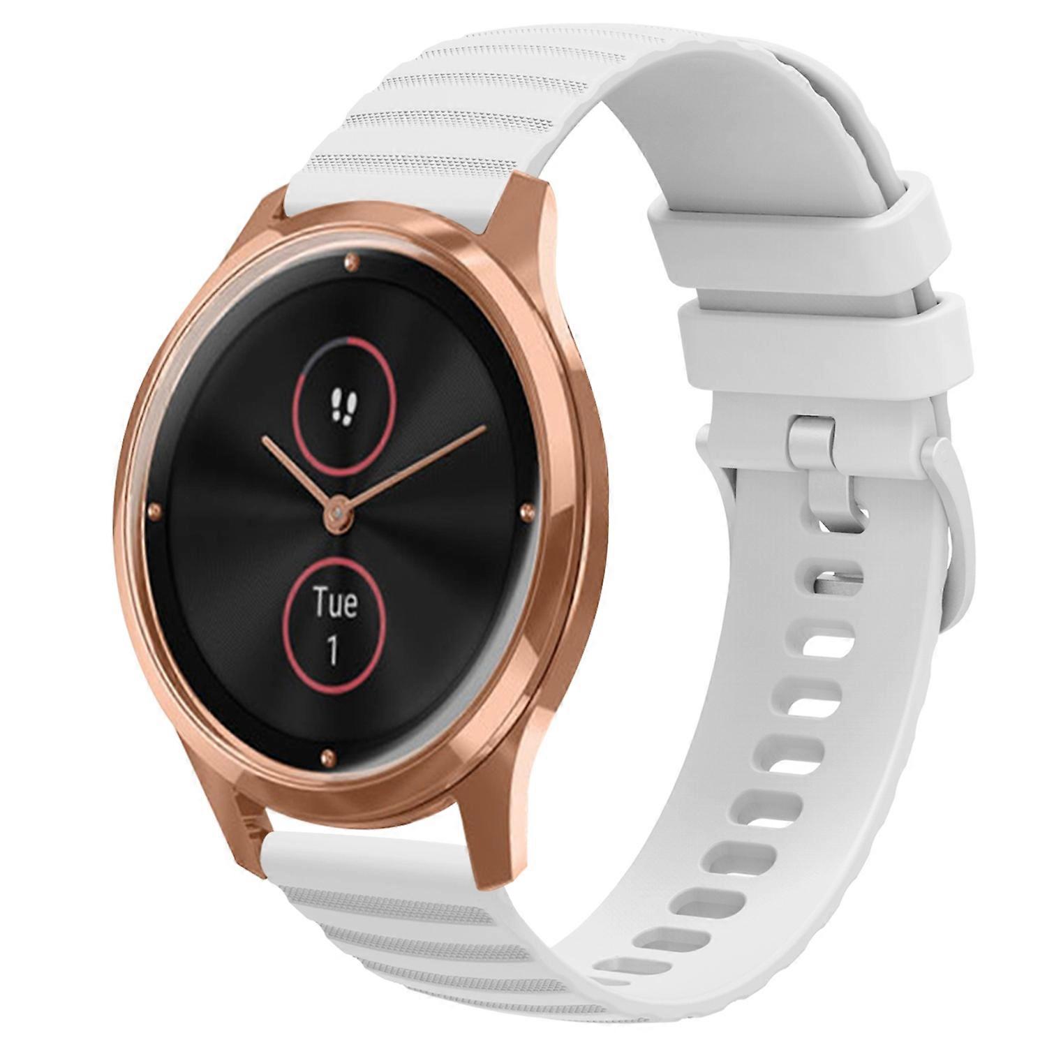 For Garminmove Luxe 20mm Wavy Dot Pattern Solid Color Silicone Watch Band