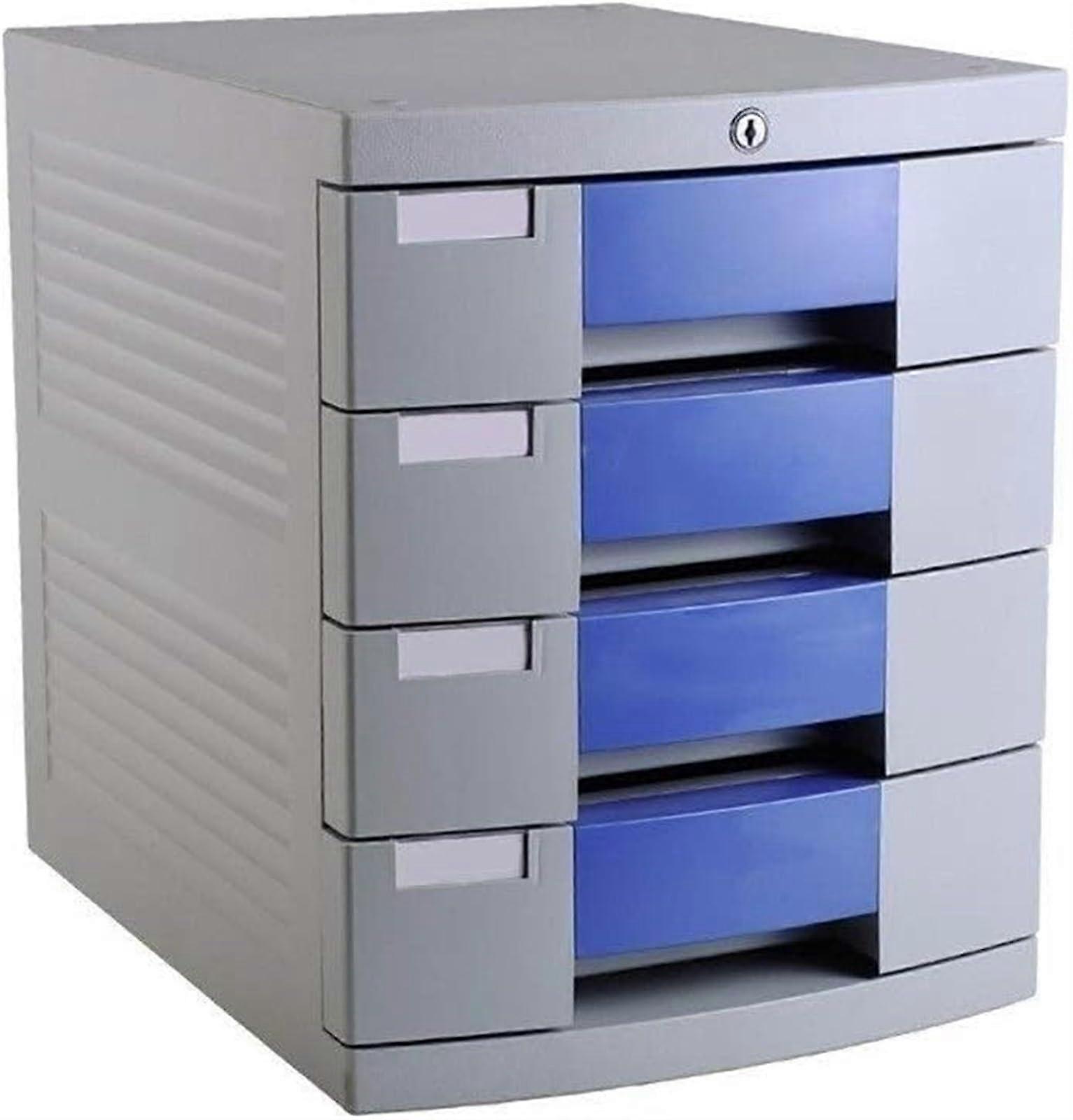Flat File Cabinet, 4Layer Drawer Storage Organization, with Lock/Blank Label,Suitable for Office Supplies