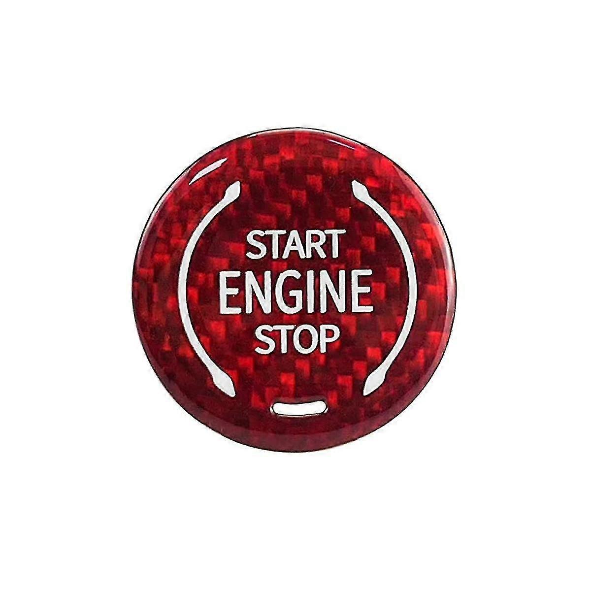 Carbon Fiber Push Start Button, Engine Start Stop Button Ignition Button Cover For C8 2020 2021 202