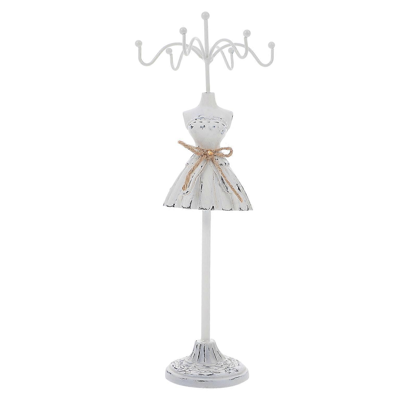 a polished and engaging product description based on your input:
**Vintage Style Desktop Jewelry Rack – Unique Earring & Necklace Organizer with