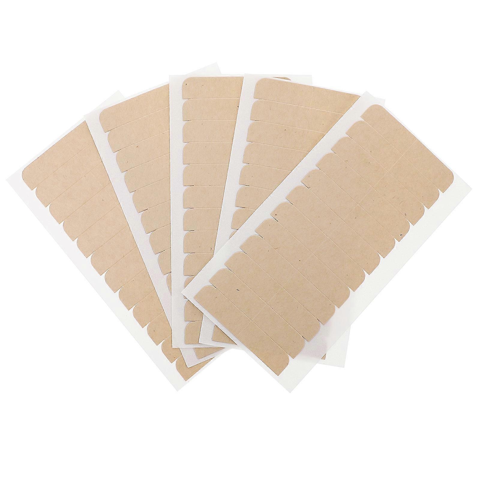 Brown Double Sided Hair Extension Adhesive Strips for Lace Wigs Lightweight and Sticky 10 Sheets 24 Pieces Each
