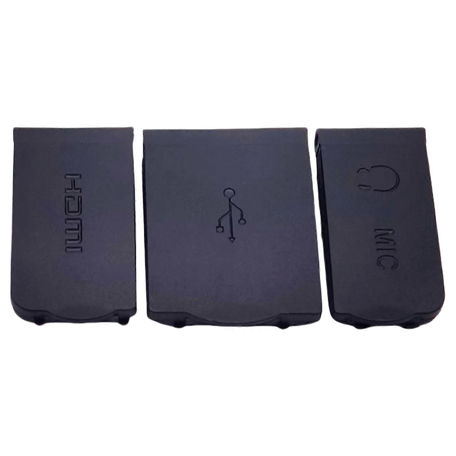 Set of 3pcs USB Mic Dust Cover Rubber Protective Lid Caps Camera Essential Accessory for D810