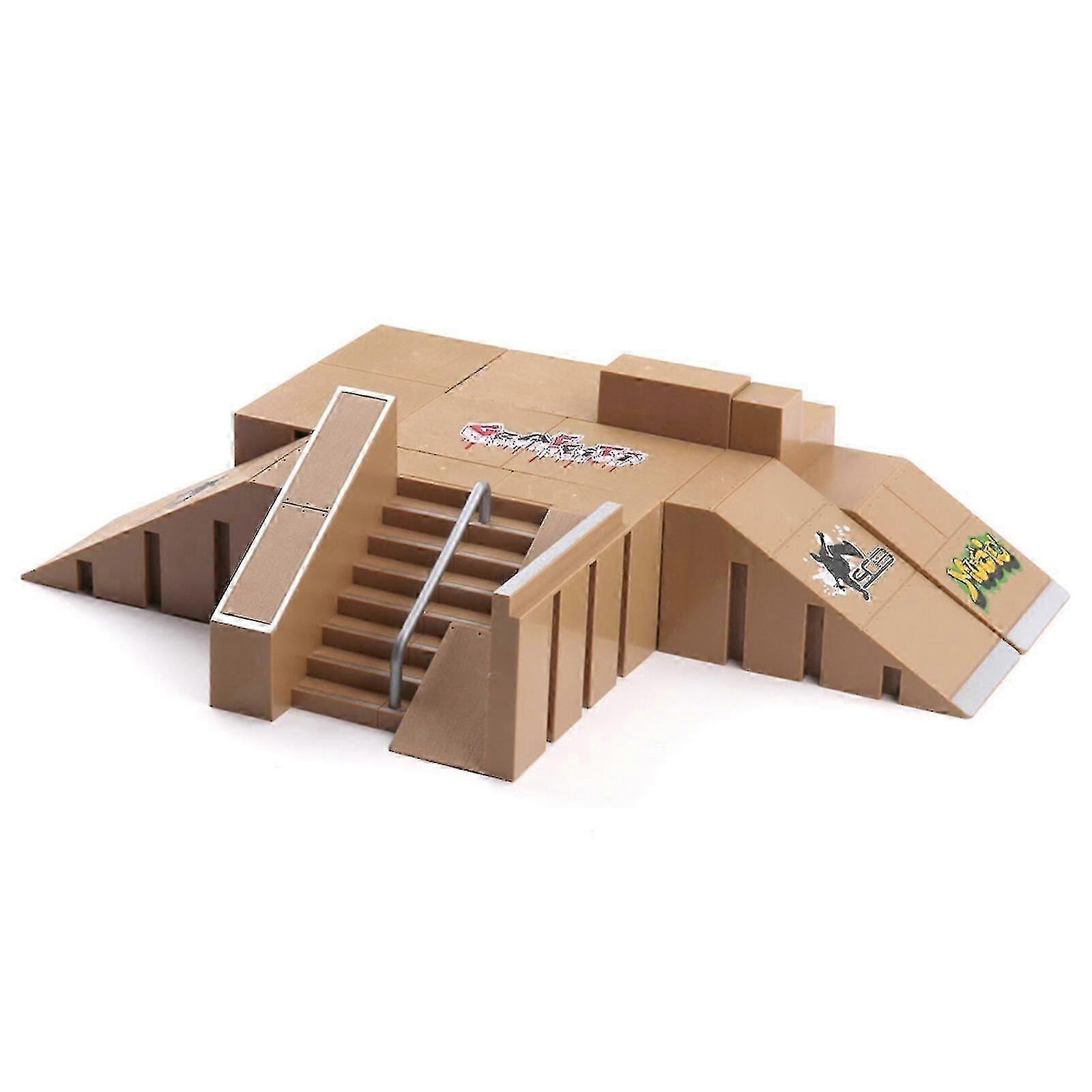 Fingerboard Skatepark With 2/3 Finger Skateboards, Buildable Fingerboard Ramps With Parts - Q34 - Ya