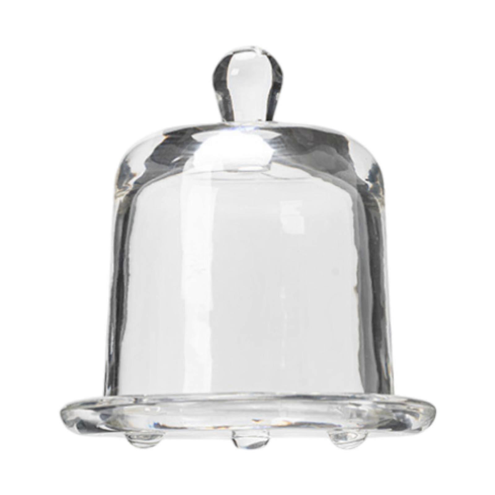 Glass Cake Stand Tableware Cake Plate with Lid for Candy Plants Appetizer