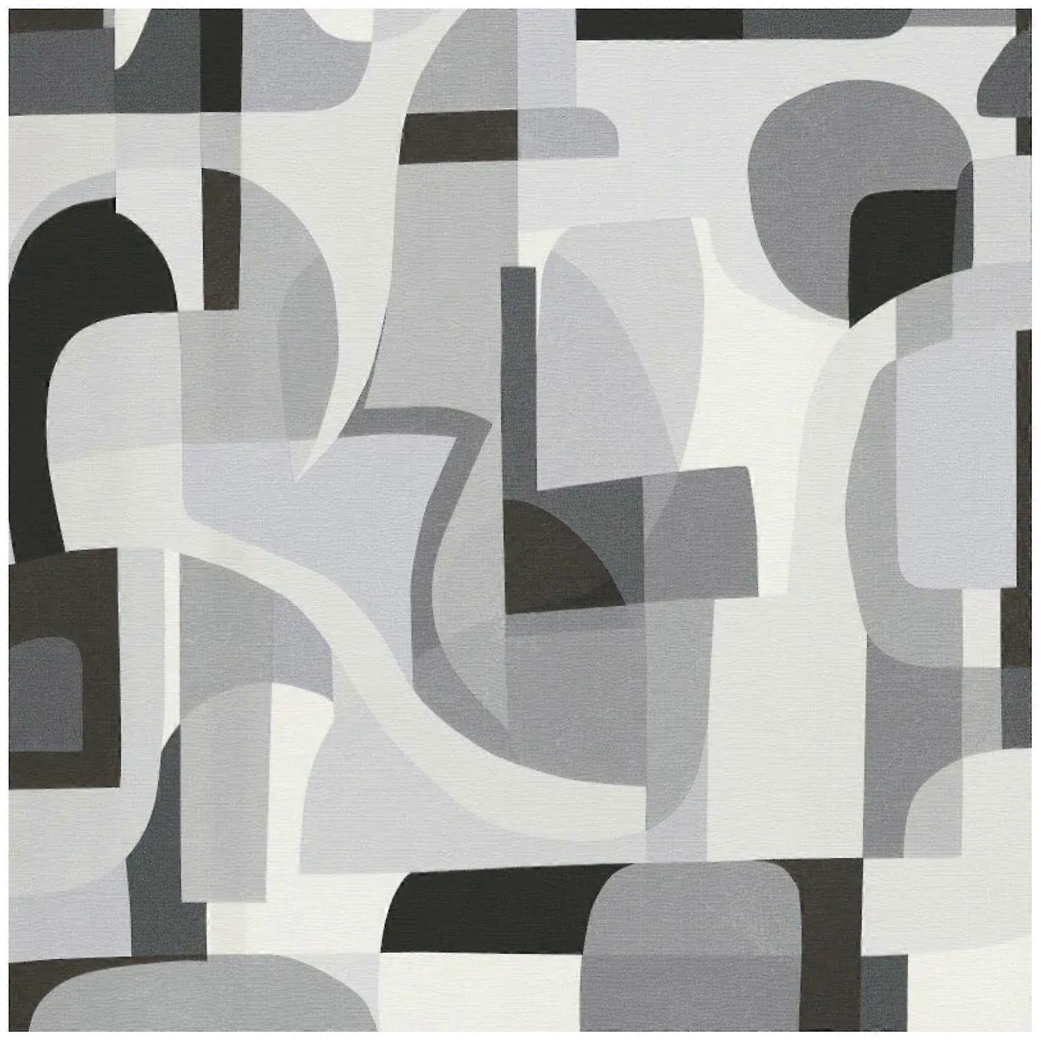 Erismann Select Geometric Abstract Grey Wallpaper