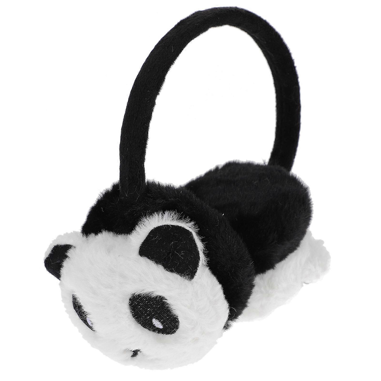Panda Earmuffs Unisex Soft Plush Ear Warmers Comfortable Durable Stylish Design for Winter
