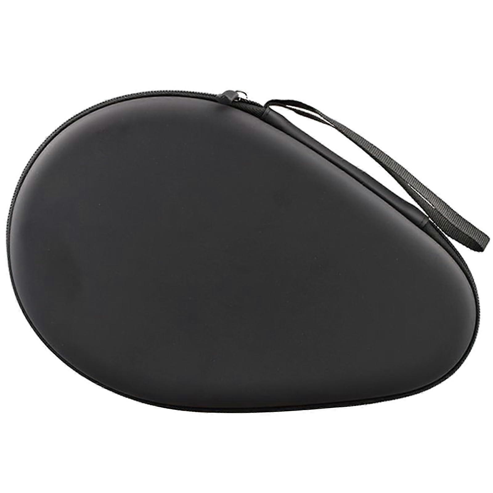 Table Tennis Racket Case Protective Zipper Enclosure Dustproof Ping Pong Paddle Case Black
