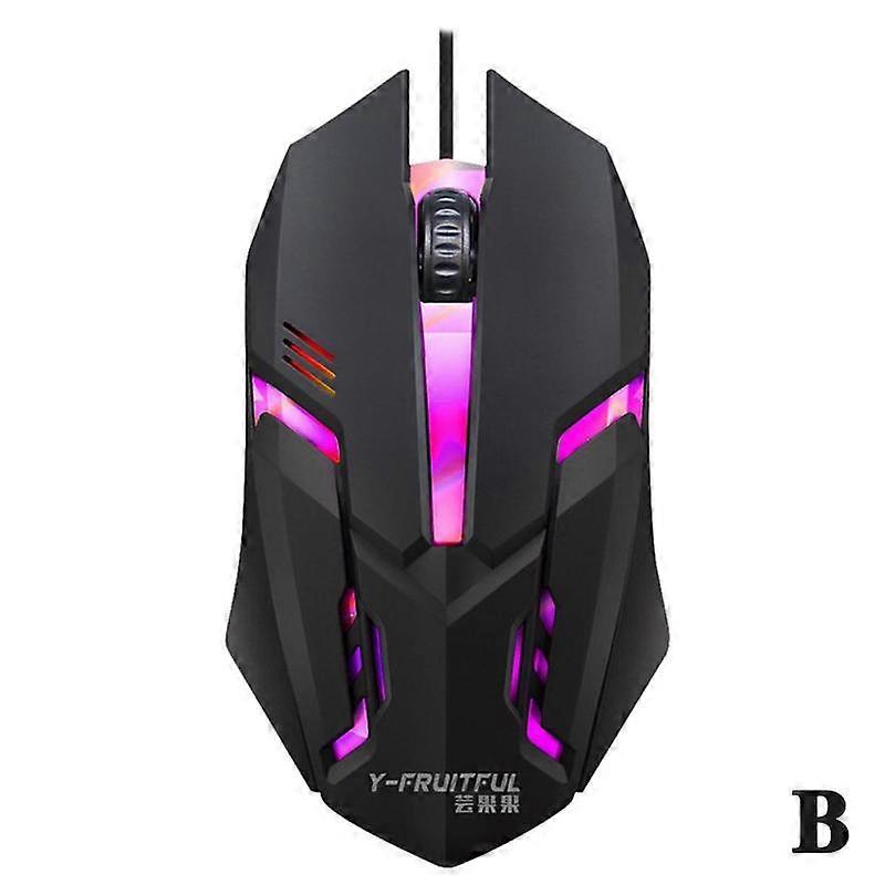 Black (B) $S1 Gaming Mouse Luminous Wired Mouse USB Laptop CF Gaming Mouse