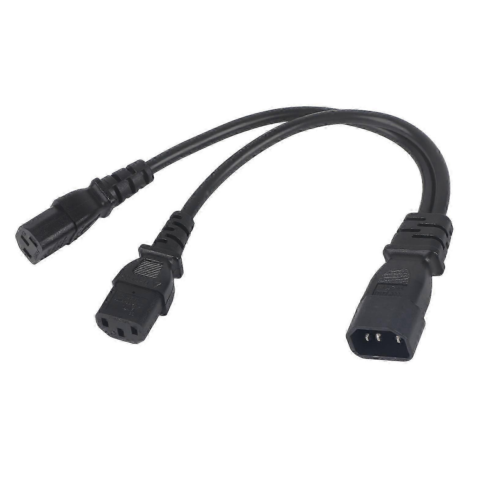 2500W 10A 250V Power Extension Cords with IEC320 C14 to 2 X C13 Female Y Splitter for LCD Monitors - YM Compatible