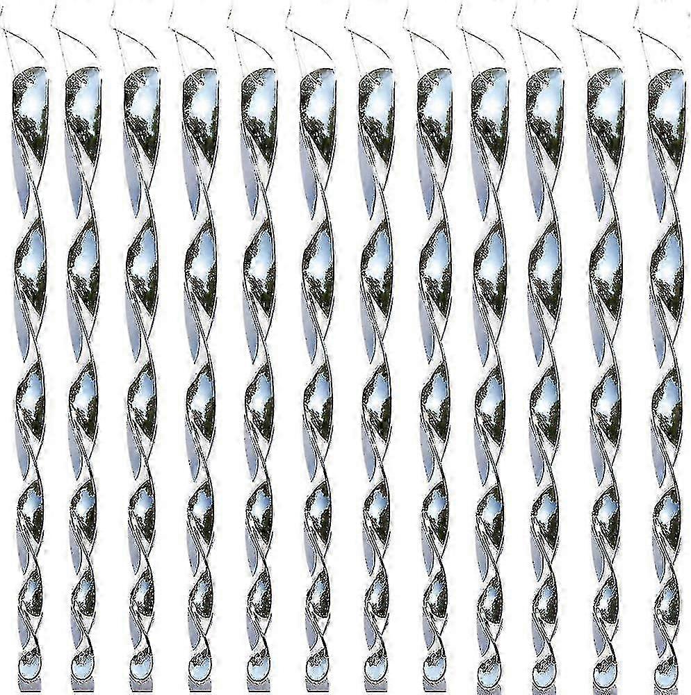 Set of 12 Reflective Wind Spiral Bird Scare Devices for Garden and Balcony Decoration, Effective Bird Repellent Solution