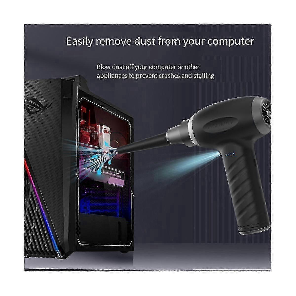 Spolverino d'aria senza fili con batteria ricaricabile da 7500 mAh, pulitore elettrico wireless per soffianti d'aria compatibile con PC e altro ancora