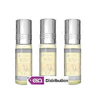 Doftande mysk - AL REHAB - Secret Man - 3 x 6ml - Träiga noter - Citrus - Kryddig