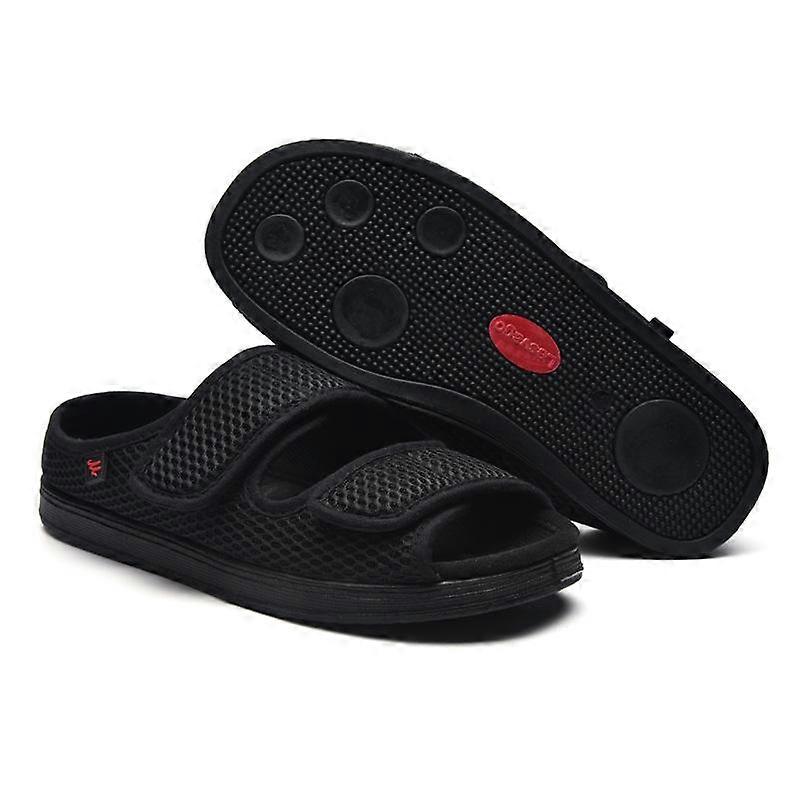 Women Men Diabetes Shoes, Wide Open Toe Sandals Adjustable Arthritis Edema Slippers for Elderly Diabetes Patient