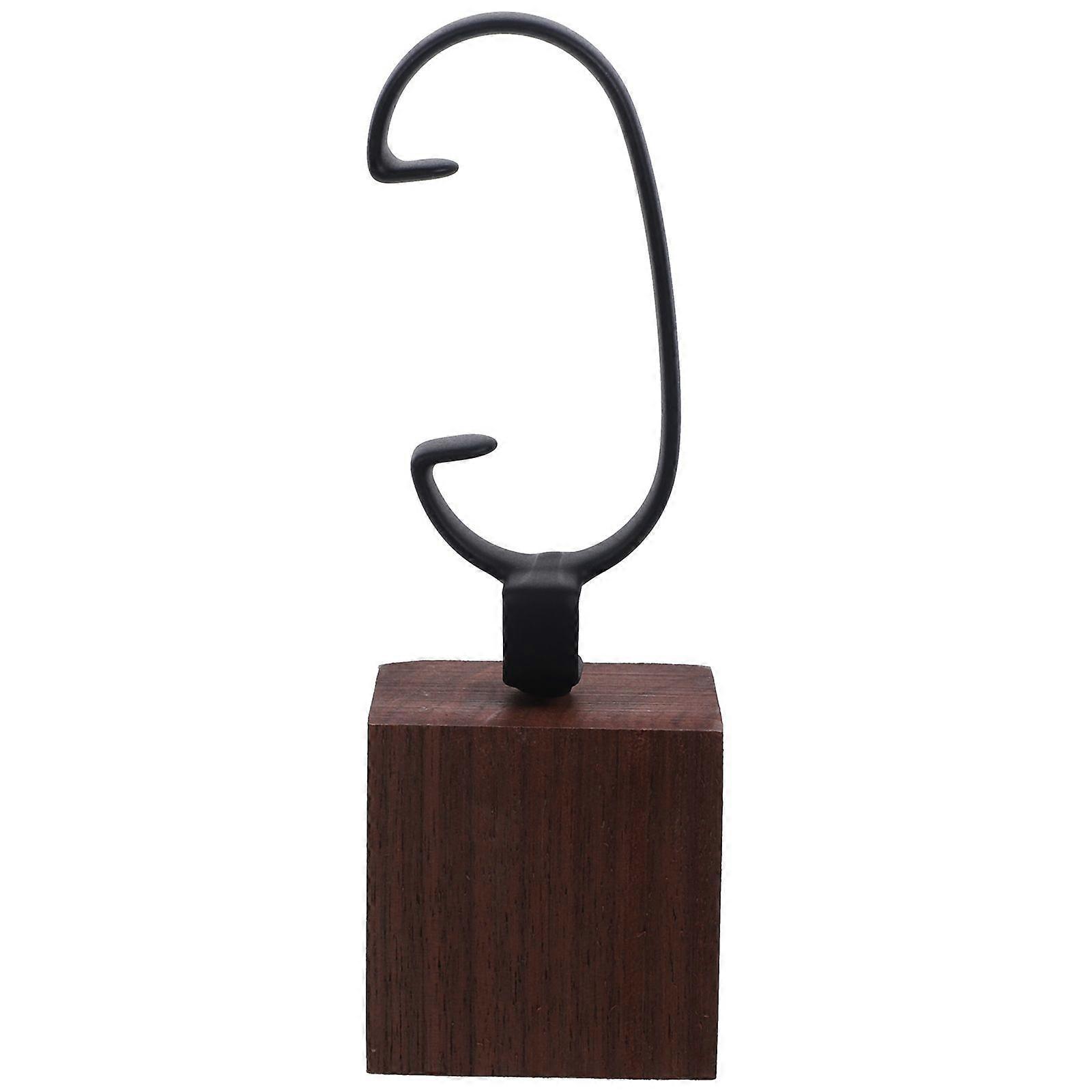 Wood Base Watch Display Stand Bracket Stand Rack C Ring Watch Display Prop