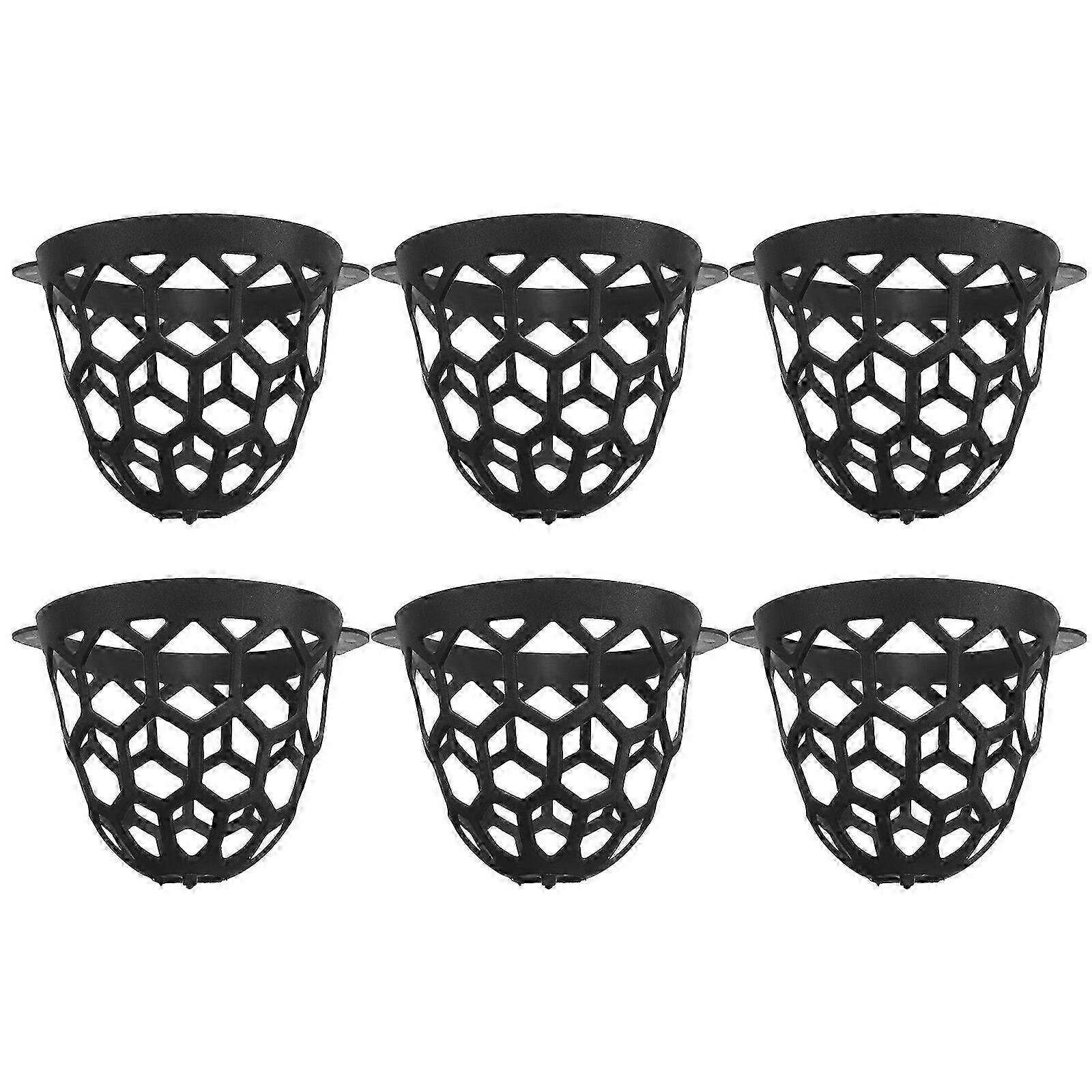 6pcs Billiard Storage Pocket Holder Table Net Container 8.5x8x8cm Black