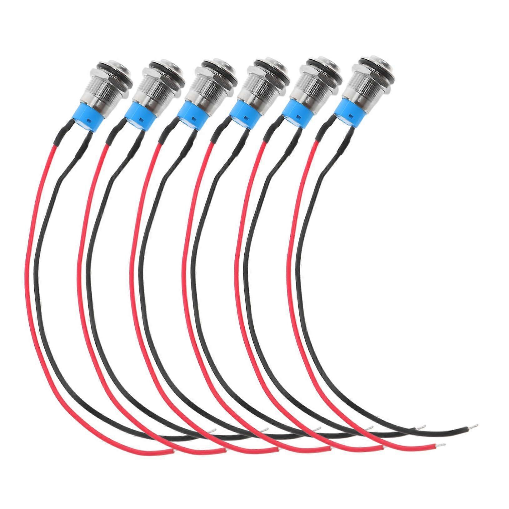 Momentary Push Button Switch 6 Pack Waterproof With Cable Resettable For Trucks Marine Industrial Applications Durable