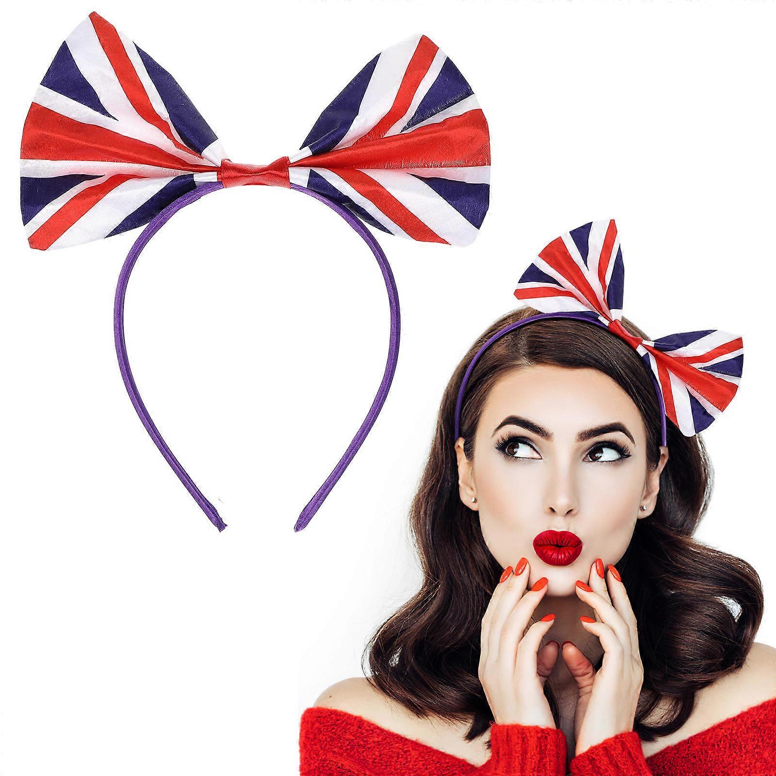 Comfortable Satin Headband, Bowknot Design with National Pride