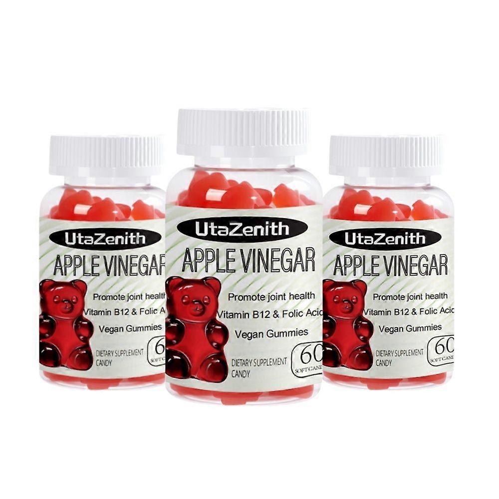Organic Apple Cider Vinegar, Natural Apple Flavor, 180 Vegan Gummies, with Vitamin B12