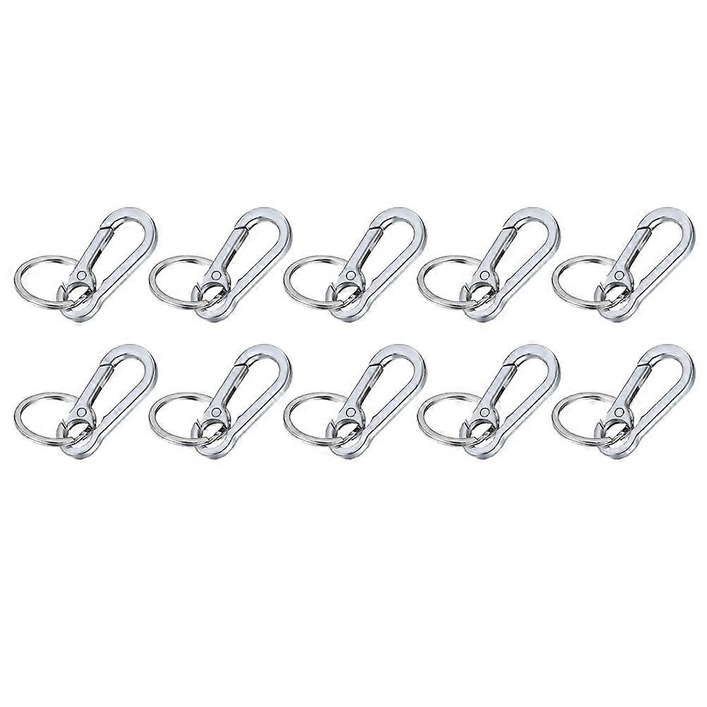 Durable Alloy Keychains with Stable Snap for Holding Use Silver Color 10pcs