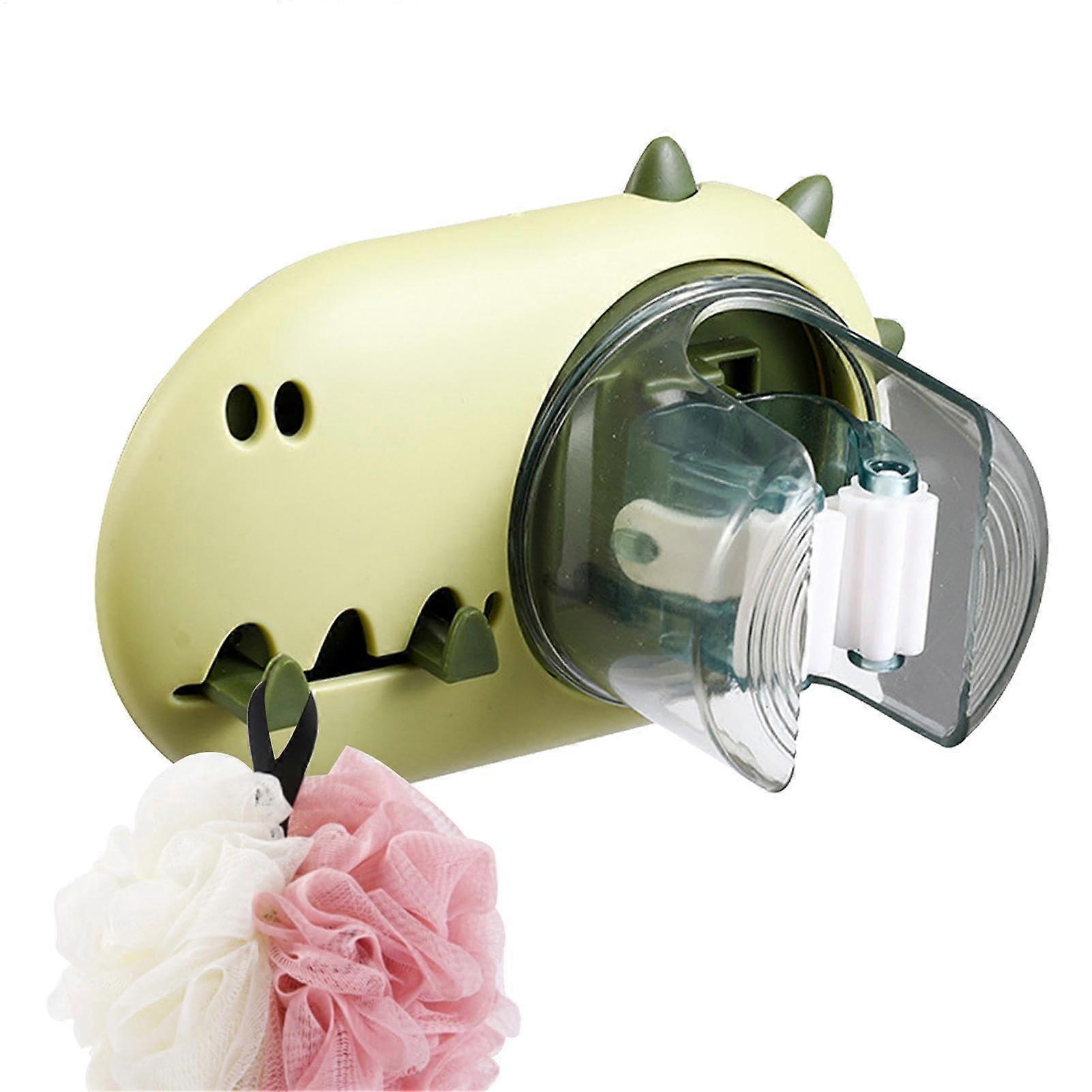 Wallmounted mop and broom holder, strong adhesive nonslip hooks