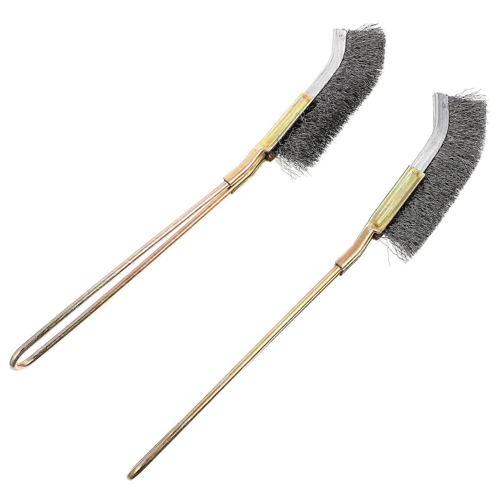 2 יחידות נחושת ידית ארוכה מברשות ניקוי ציפורים ציוד לחיות מחמד אביזרי כלוב