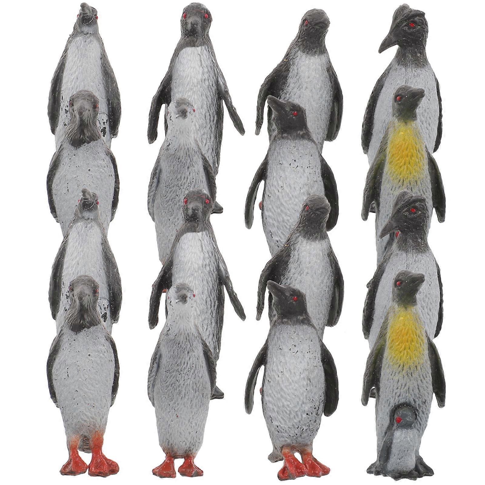 زينة البطريق تعليمية مساعدة تعليمية متنوعة الألوان محاكاة نمط الوقوف 16 مجموعة