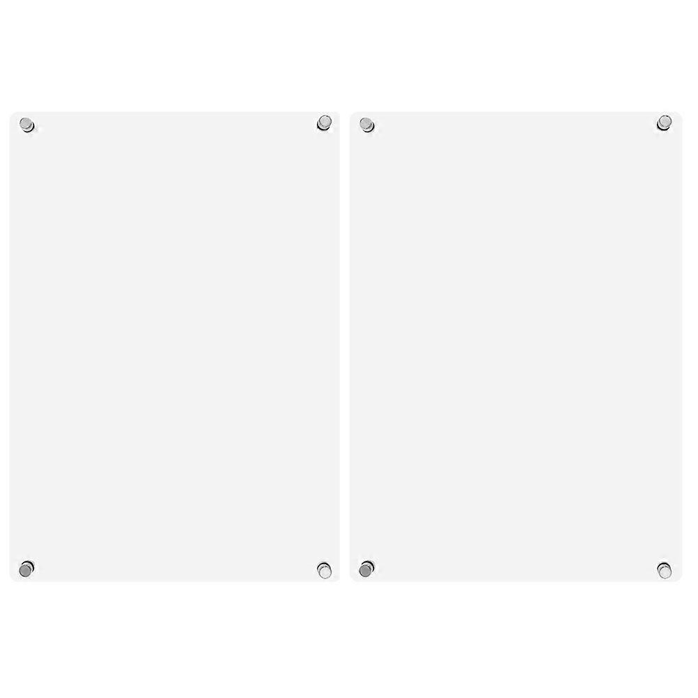 Magnetic Dry Erase Board for Fridge Clear Memo Board for Chore Planning, Meal Organization, and Portable Kitchen Use (2pcs)
