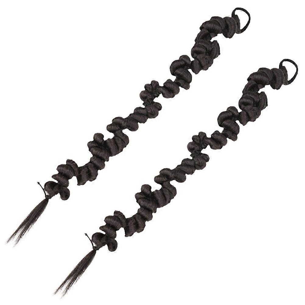 Here's a refined and engaging product description for your **2pcs Braided Wig Extensions with Irregular Braids Ponytail Hairpiece**:
**2pcs