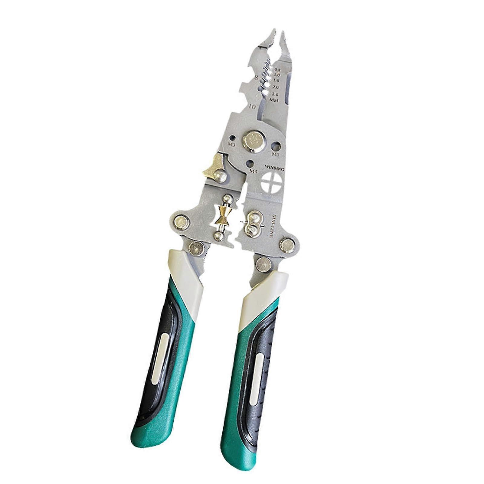Folding Cable Stripper Tool Integrated Crimping Function Carbon Steel Materials Space Saving Design