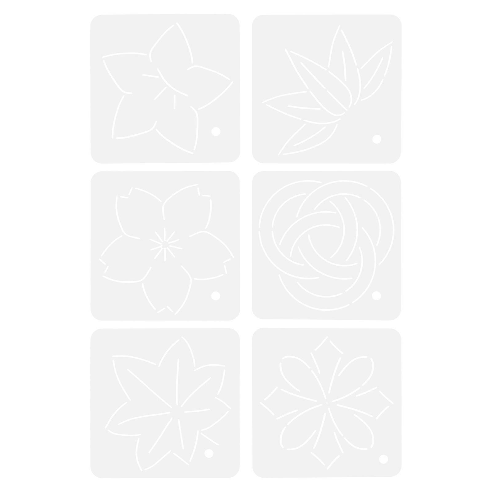 Sewing Patchwork Tool Quilting Templates Embroidery Assistance Sewers Rectangular 6Pcs