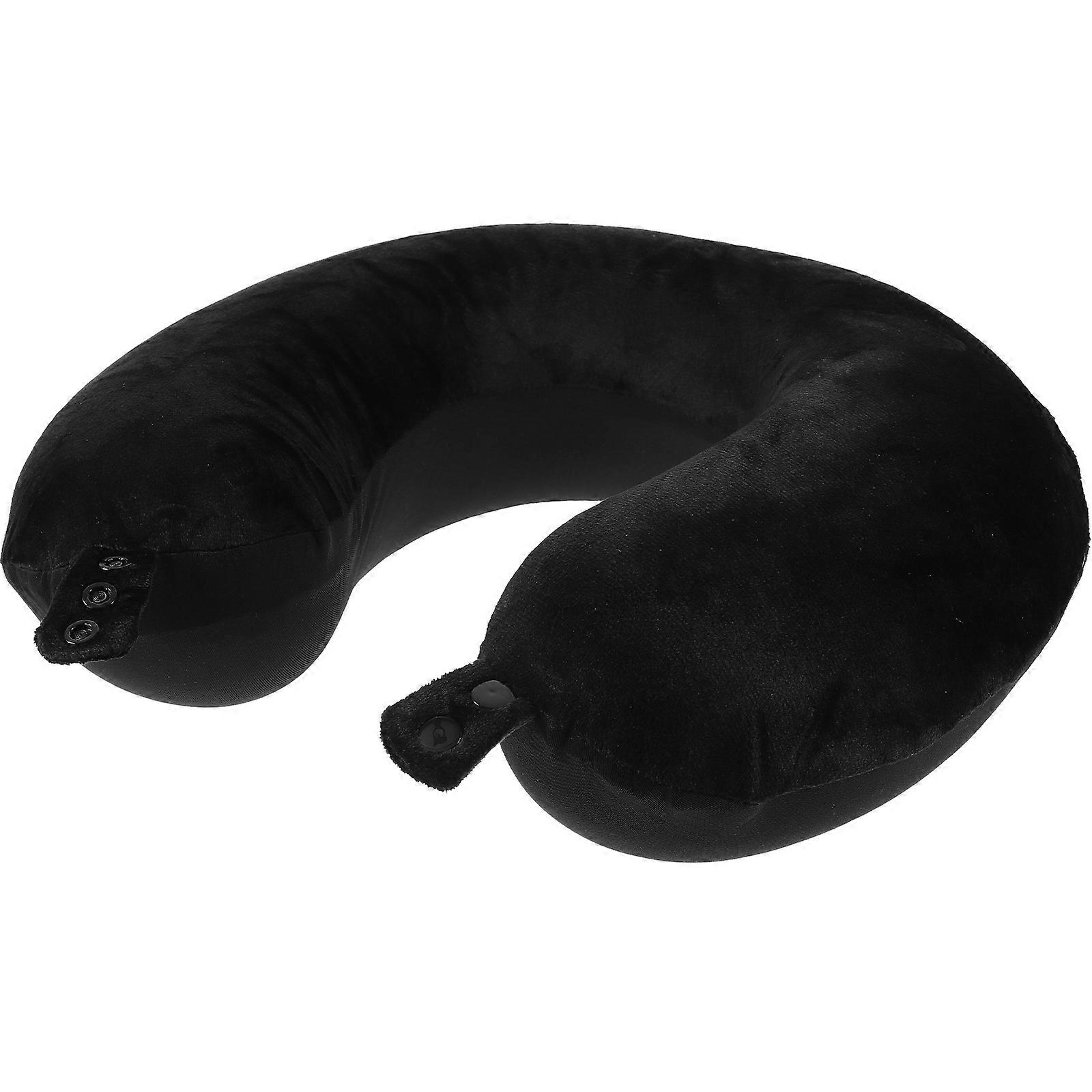 Neck Pillow For Plane U Shaped Pillow For Ergonomic Design Black 31.50X30.50X9.50CM Versatile Usage 1Pcs