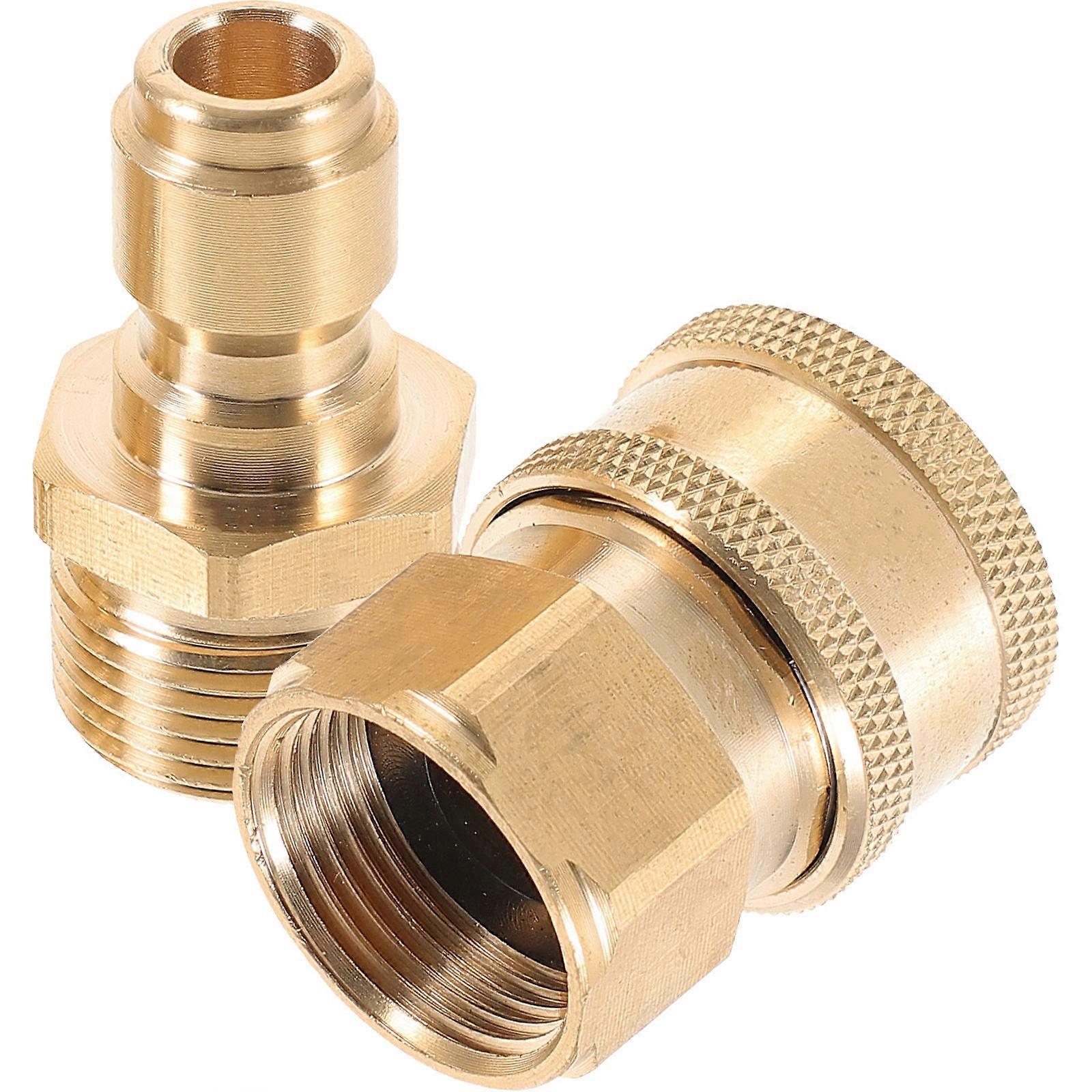 Water Hose Coupling Hose Connector Copper 5.50X2.70X2.70cm Leak-Free Connection For Homeowners 1 Pair