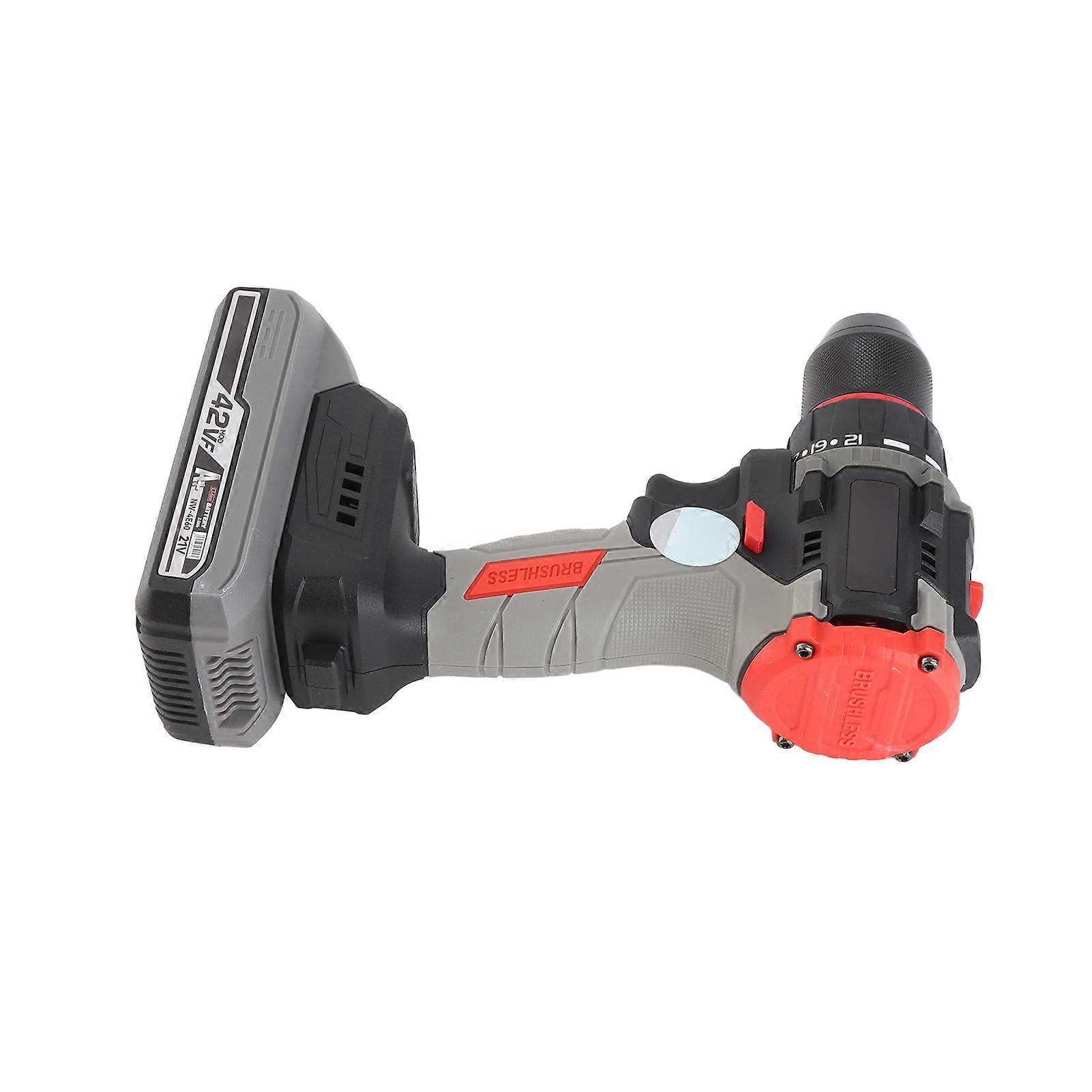 Rechargeable Drill Set 21V Electric Power Drill with Battery and Charger Torsion 55N.M 20+1 Torsion Setting 2 Variable Speed Drill Driver Bits Kit wi