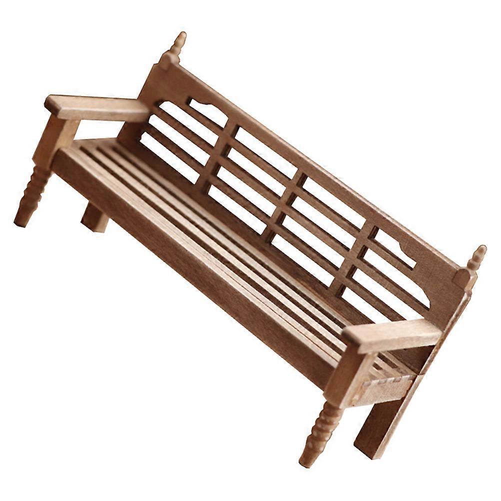 Miniature Garden Bench Adorn Mini House Accessory Indoor Use Realistic Design Rectangular 1Pcs